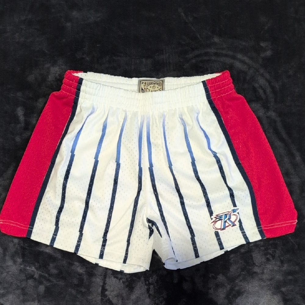 Mitchell & Ness Women's Houston Rockets Blue and White Shorts